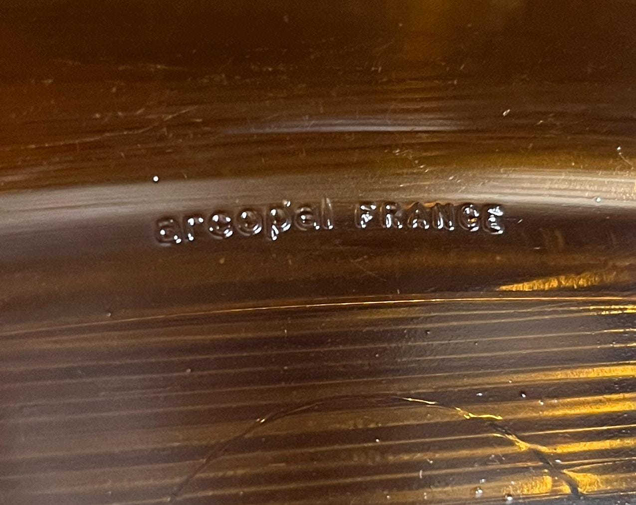 Plat à Gratin / Ravier Arcopal Verre Ambré – Vaisselle Vintage Années 70