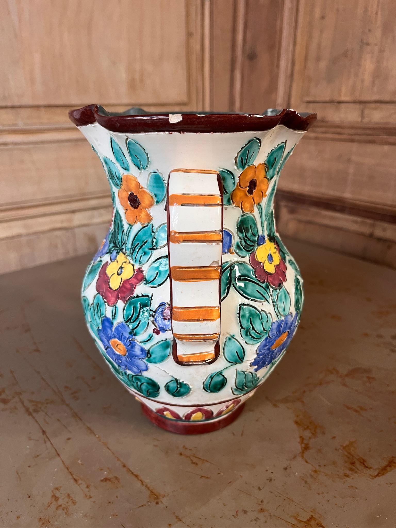 Grand Vase Médicis Vintage Cerart Monaco – Signé & Numéroté – Années 60