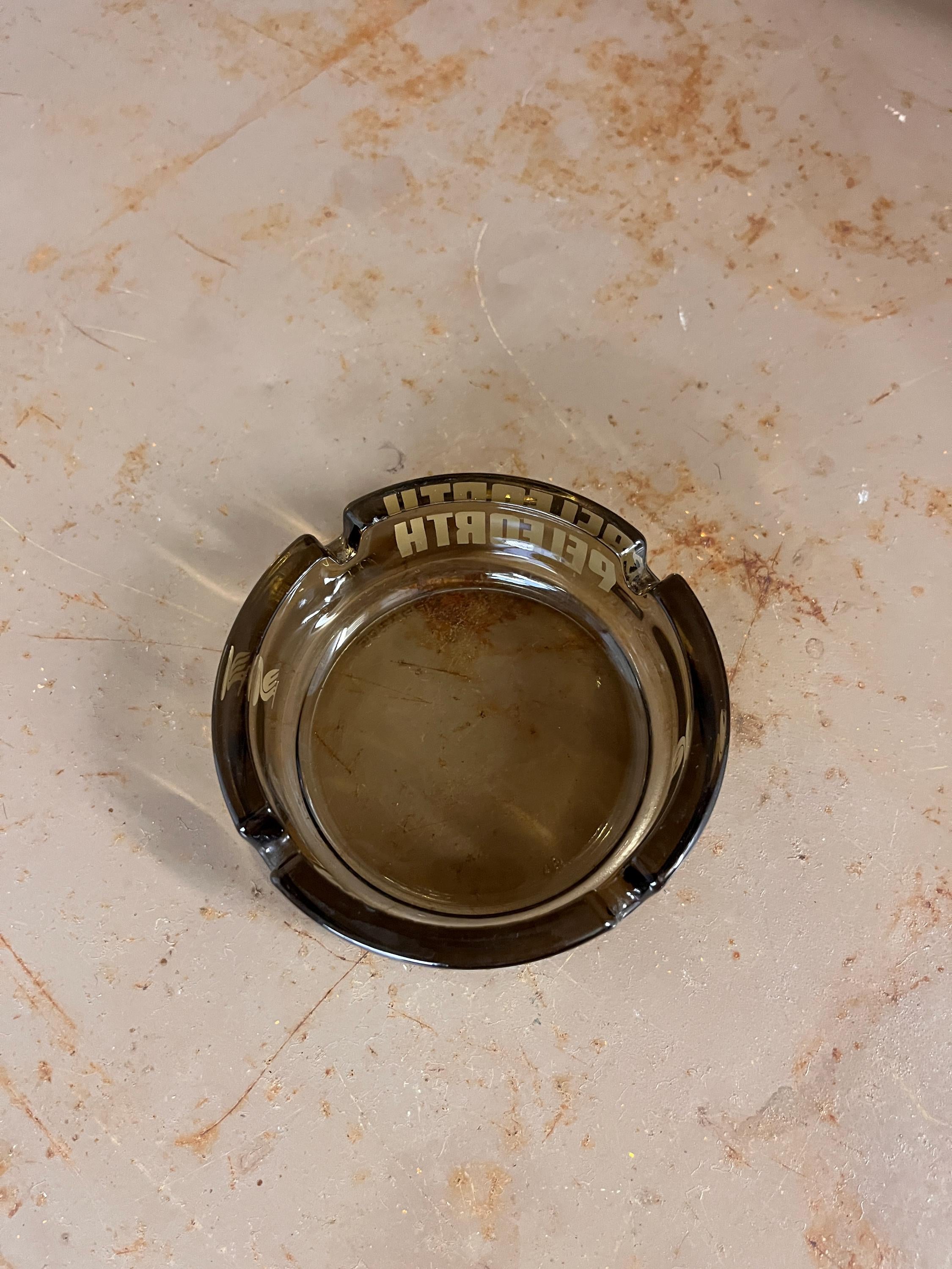 Cendrier Bière Pelforth – Verre Fumé Ambré Vintage Années 80