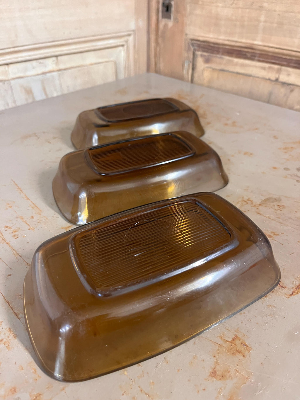 Plat à Gratin / Ravier Arcopal Verre Ambré – Vaisselle Vintage Années 70