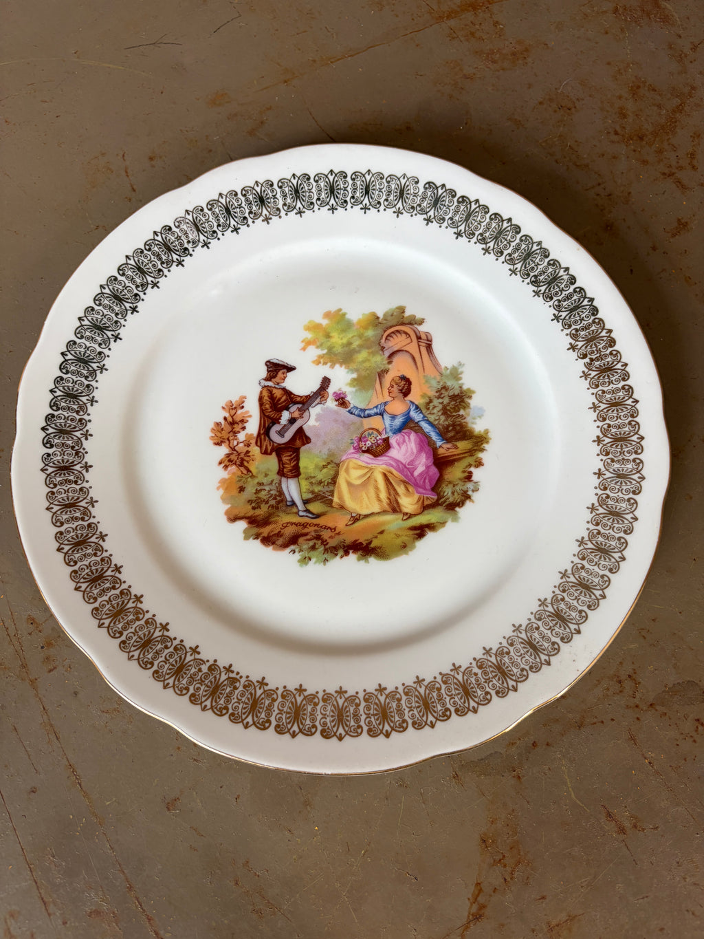 Service porcelaine Bavaria Fragonard scène galante vintage - L'Heureux Nouveau