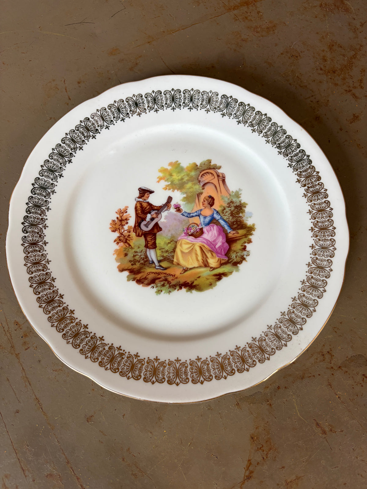 Service porcelaine Bavaria Fragonard scène galante vintage - L'Heureux Nouveau