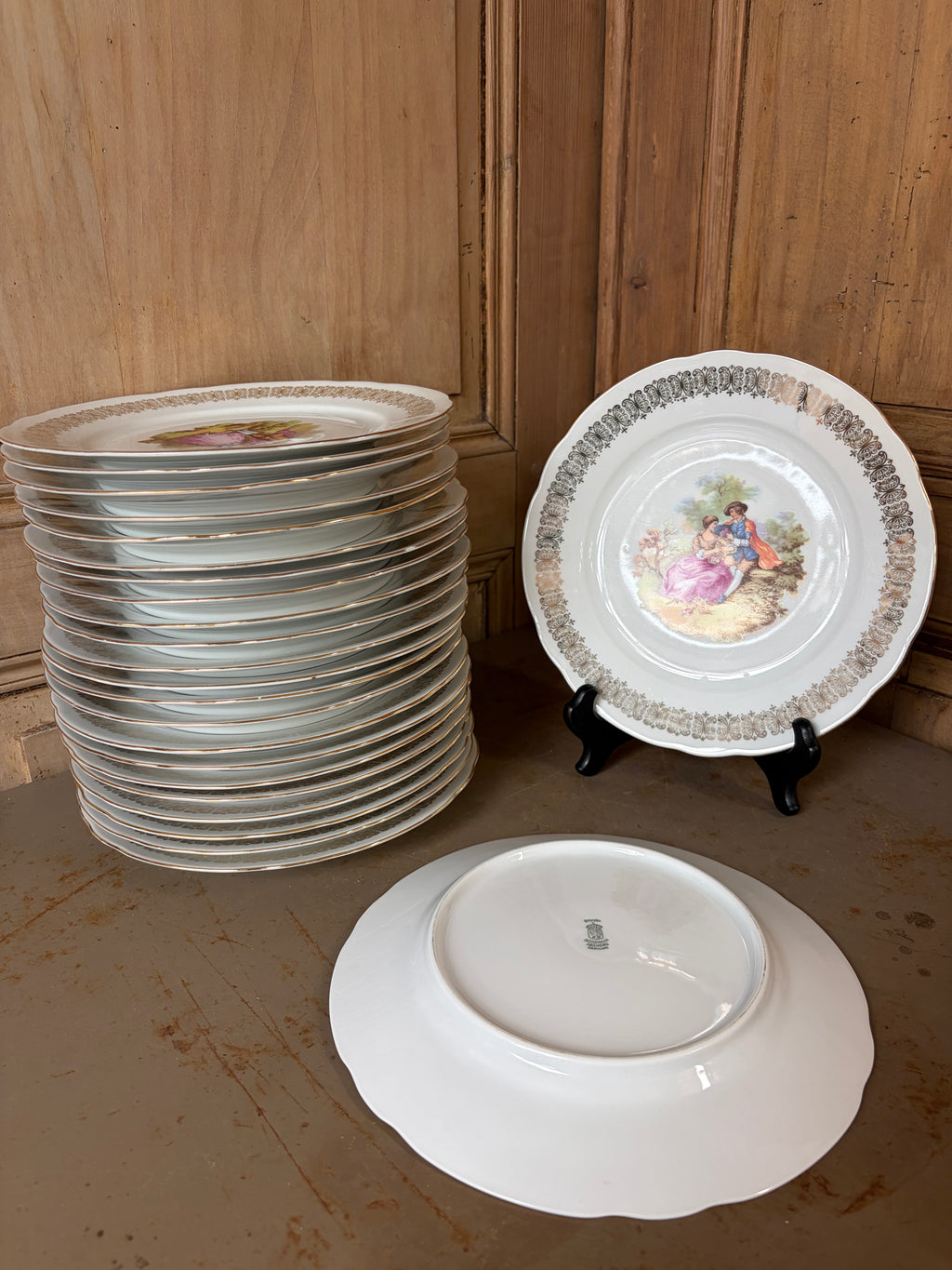 Service porcelaine Bavaria Fragonard scène galante vintage - L'Heureux Nouveau
