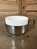 Tasse porcelaine Schönwald avec entourage chromé vintage - L'Heureux Nouveau