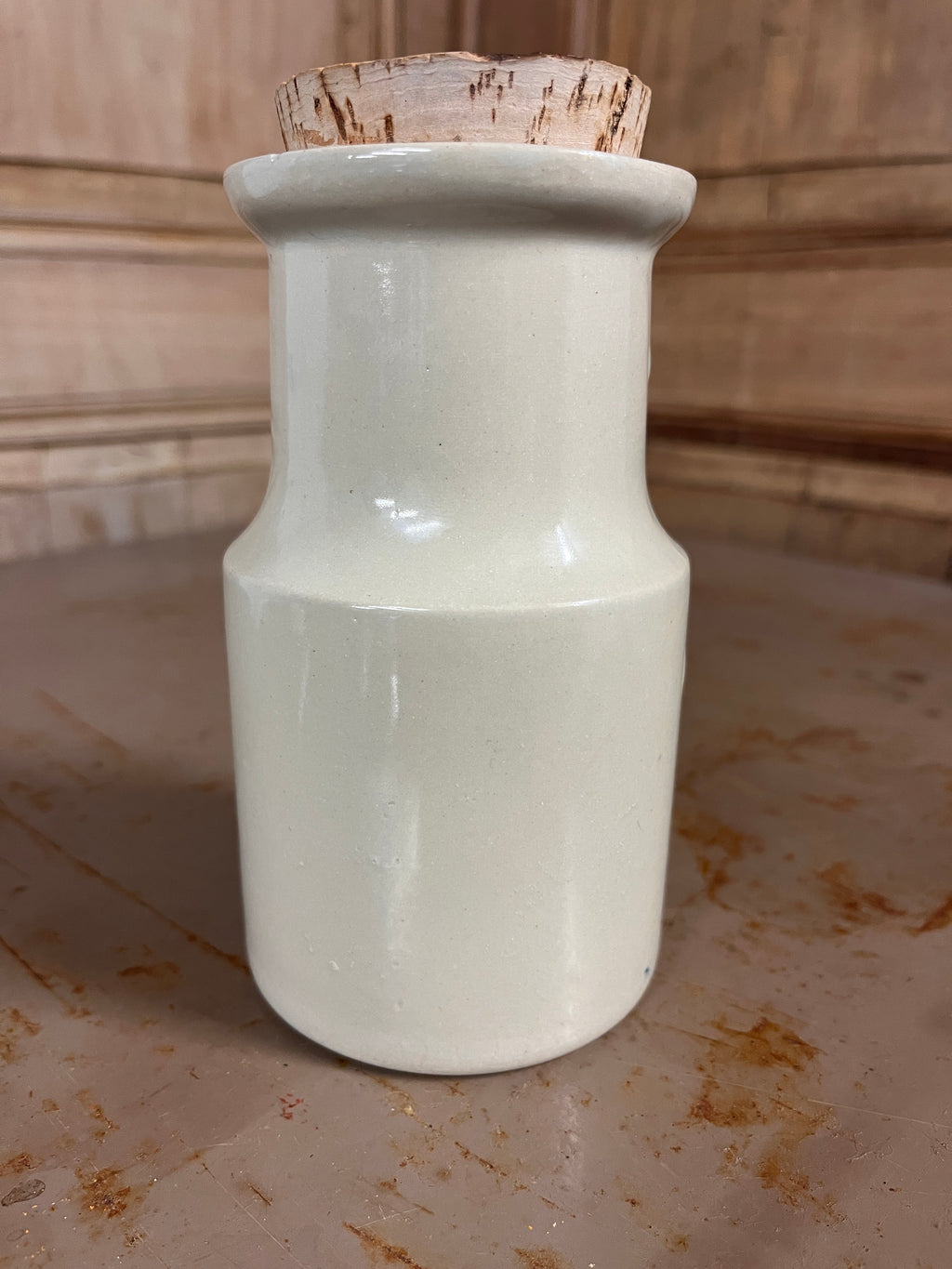 Pot à Moutarde Ancien Maille en Grès Émaillé – Déco Cuisine Vintage Époque Pop