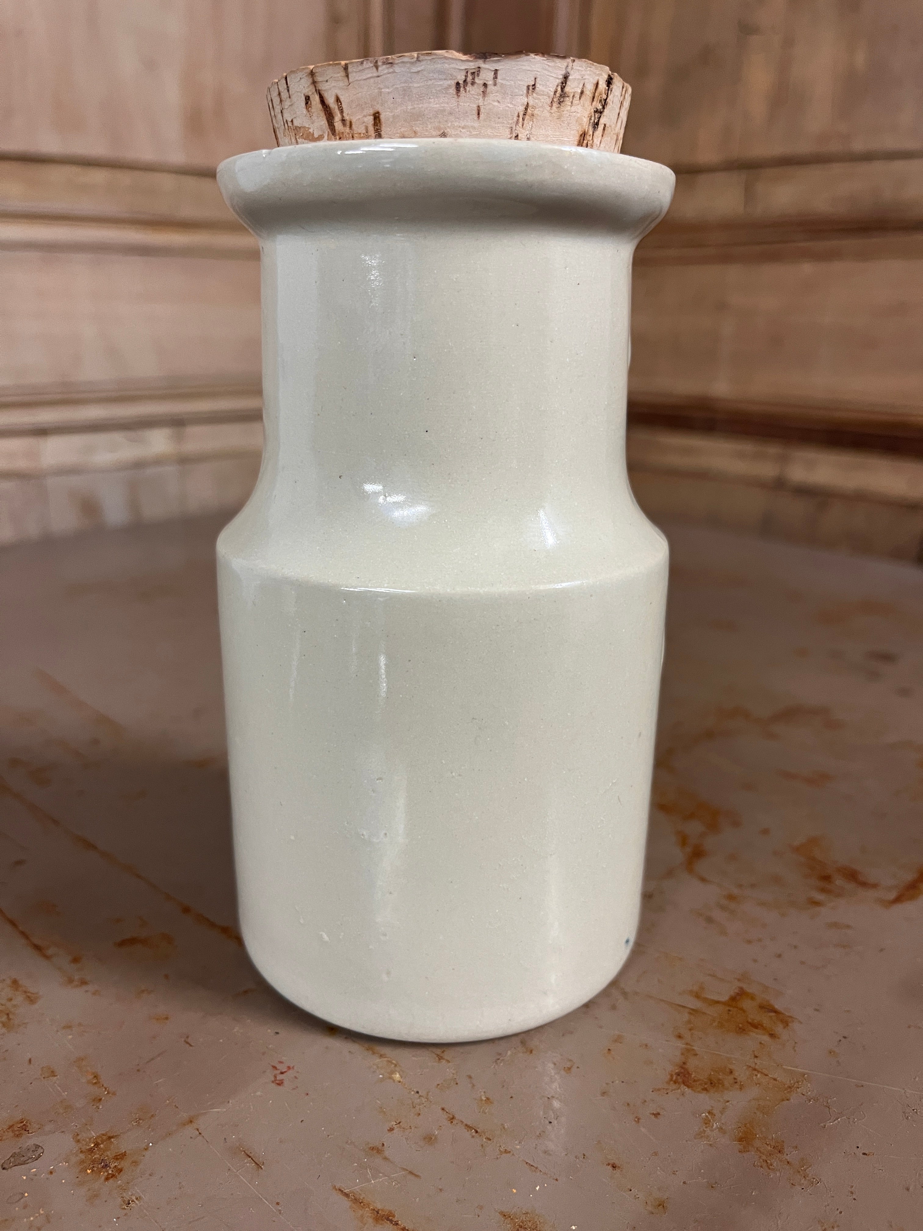 Pot à Moutarde Ancien Maille en Grès Émaillé – Déco Cuisine Vintage Époque Pop