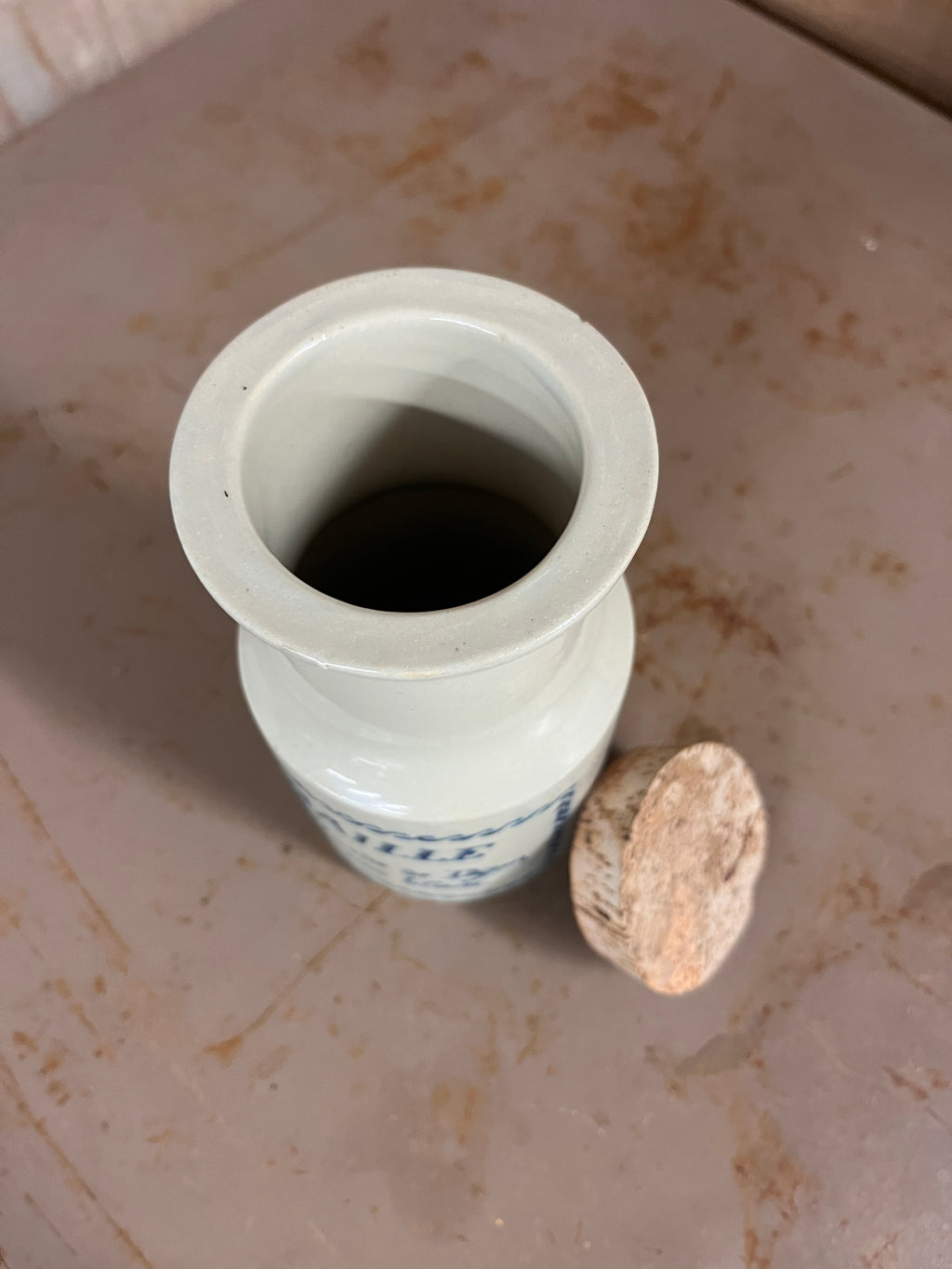 Pot à Moutarde Ancien Maille en Grès Émaillé – Déco Cuisine Vintage Époque Pop