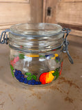 Bocal Vintage Le Parfait Super 0,5L – Édition Publicitaire "LEVER" Décor Fruits 1970s