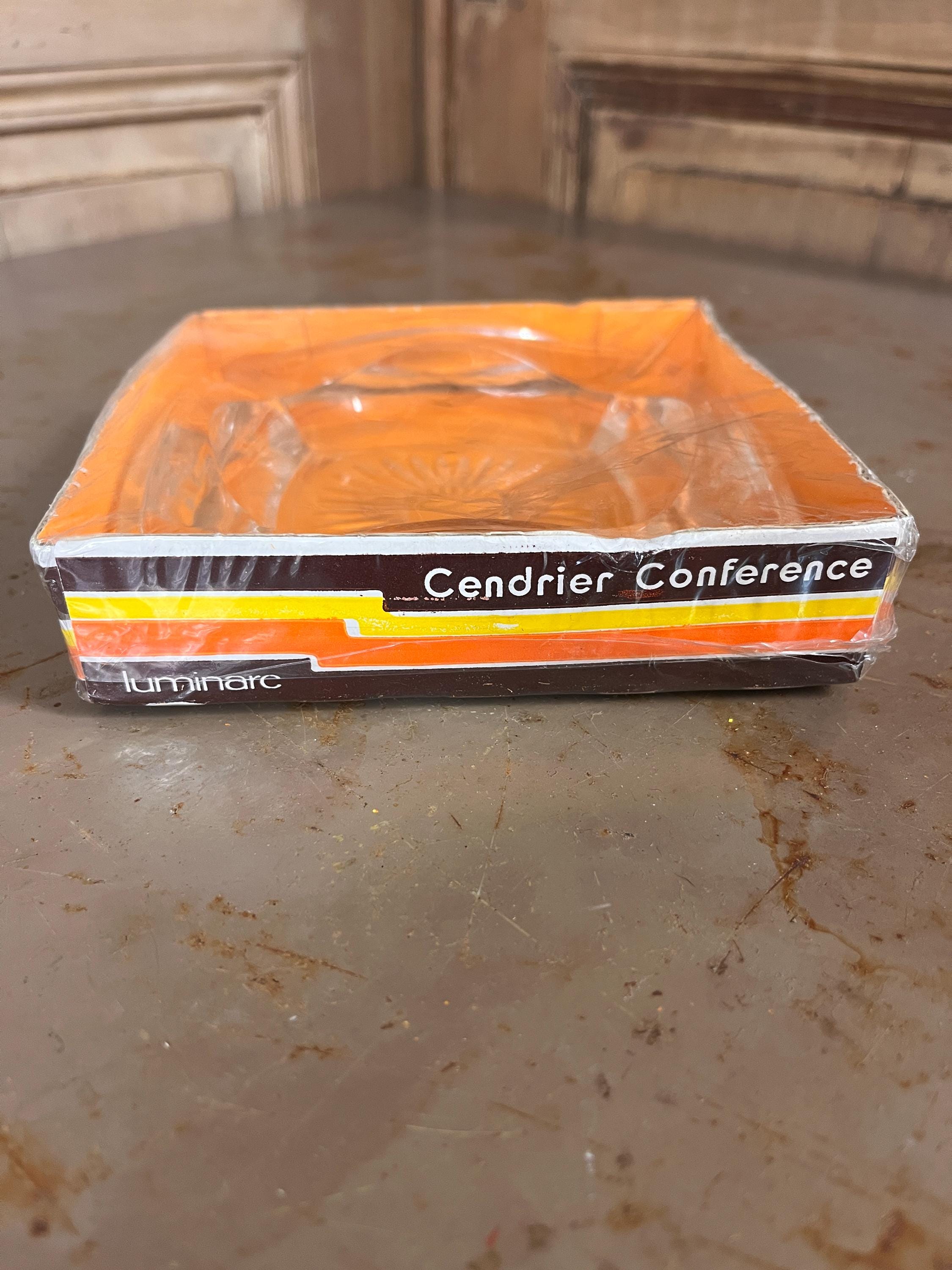 Cendrier Vintage LUMINARC "Conférence" Neuf d'Époque (NOS) – Dans sa Boîte – France