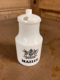 Moutardier Ancien Maille en Opaline Blanche – Cuisine Vintage Années 70