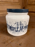 Pot Épices Echt Opal Maritime Trois-Mâts – Verre Opalin Vintage Années 70