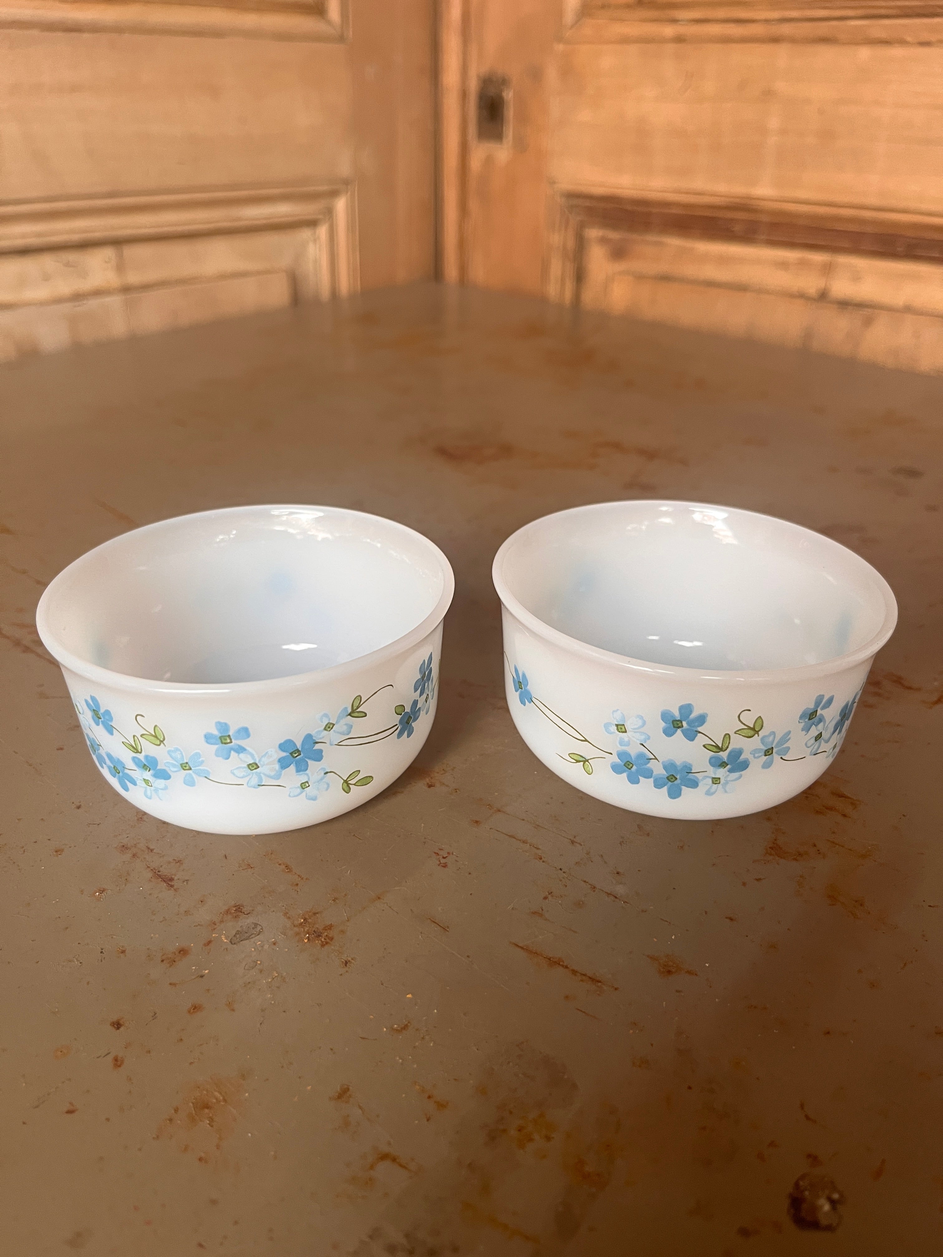 Ramequin Arcopal Veronica – Verre Opalin Vintage Années 70 (Lot de 2)